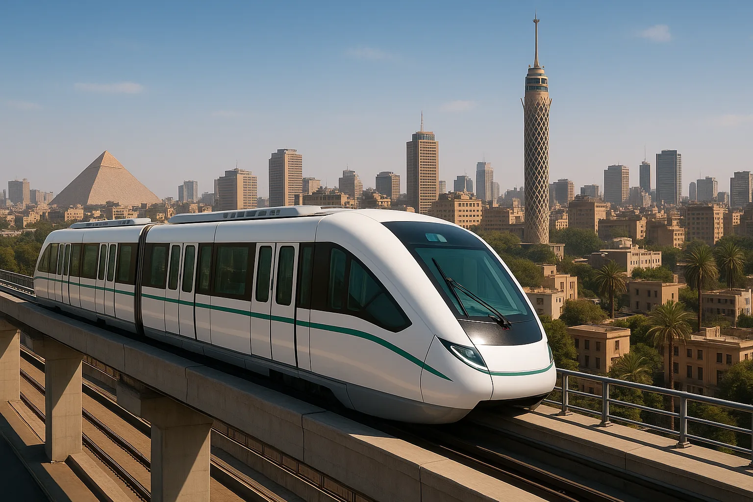 مونوريل القاهرة يقترب من التشغيل: أطول نظام أحادي في العالم يبدأ تجريبه يوليو 2025