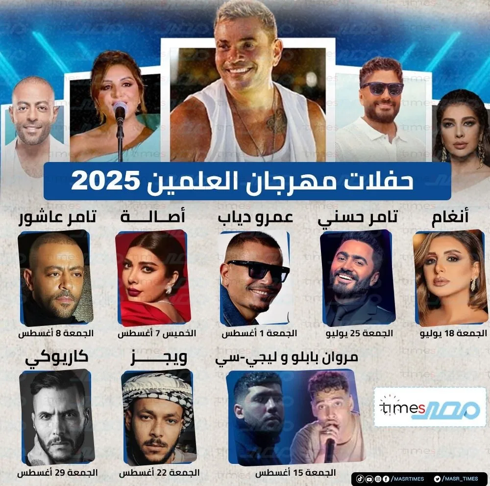 نجوم الصف الأول يشعلون موسم صيف 2025 في العلمين الجديدة