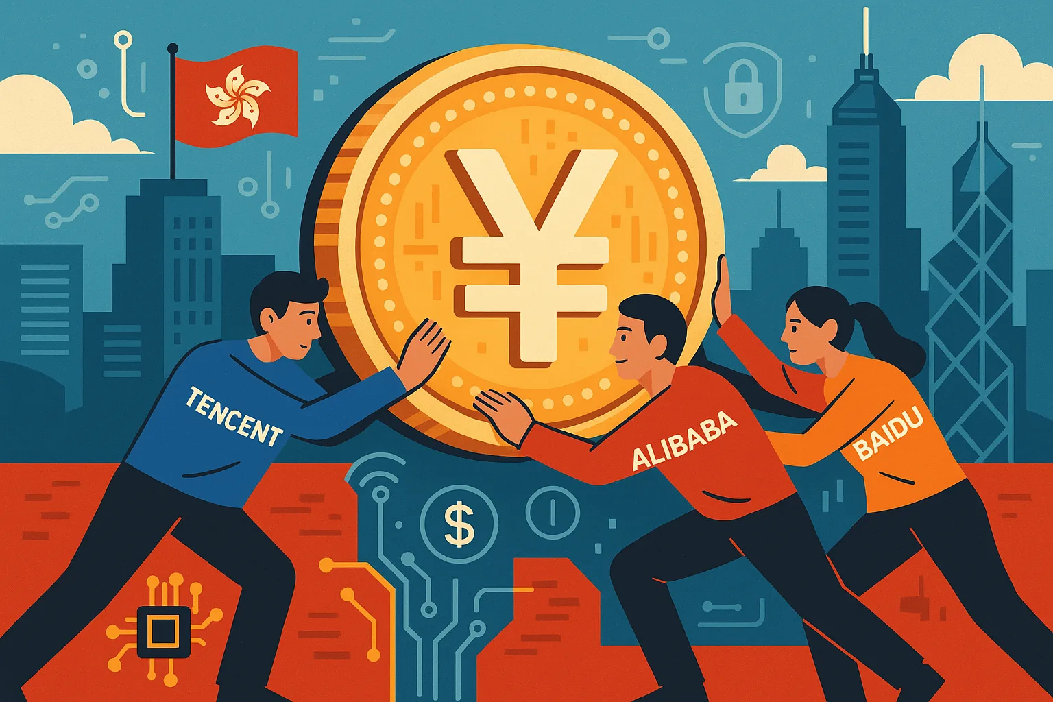 عمالقة التقنية في الصين يضغطون لإطلاق “ستايبل كوين” خارجي باليوان لمنافسة الدولار الرقمي
