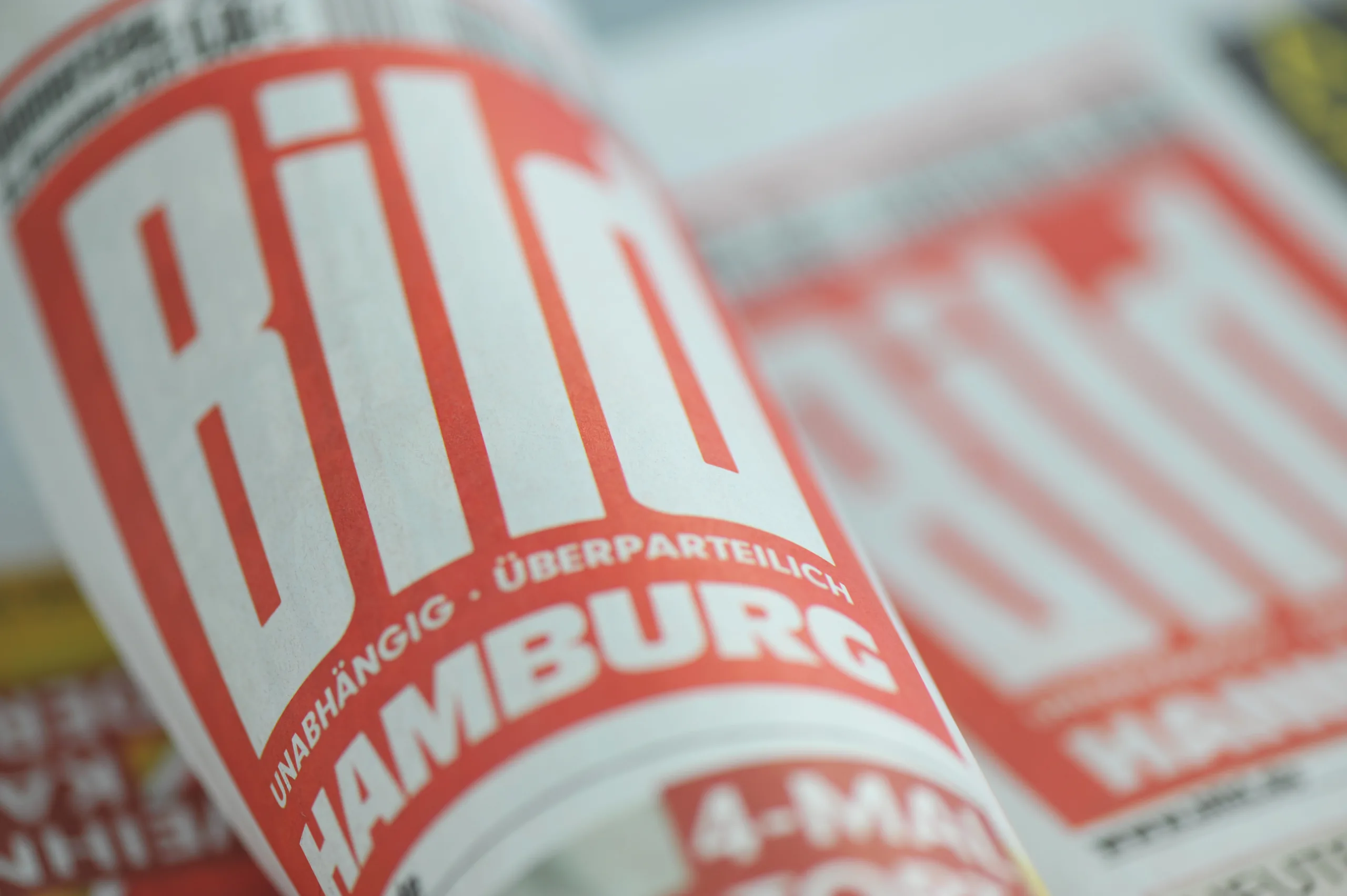 صورة مقربة لشعار صحيفة "بيلد" الألمانية الشهيرة، نسخة هامبورغ.