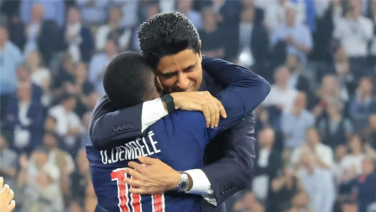 ناصر الخليفي يتجنب التعليق على موهبة لامين يامال ويكتفي بالثناء على ديمبلي
