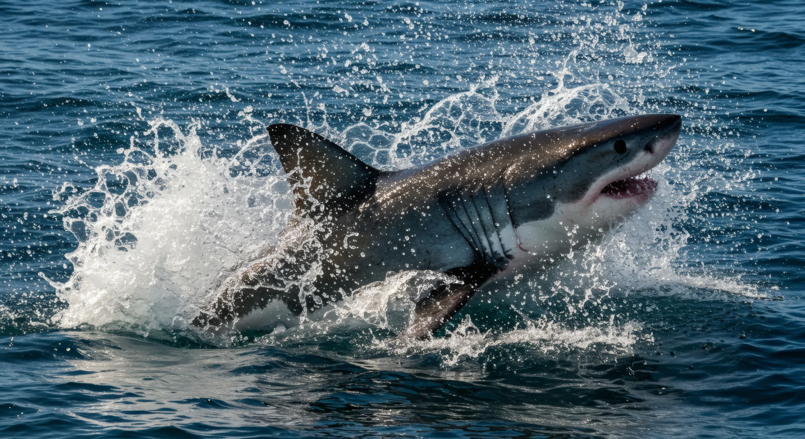 بالفيديو قرش ضخم يحوم حول مركب صغير والراكب يلتقط اللحظة بهدوء