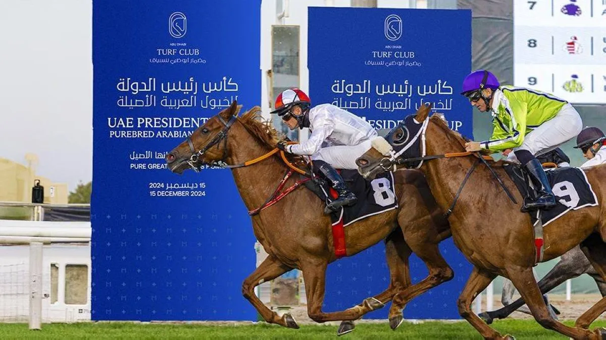 “الوكرة” تتوج بلقب كأس رئيس الدولة للخيول العربية في مضمار إسبانيا