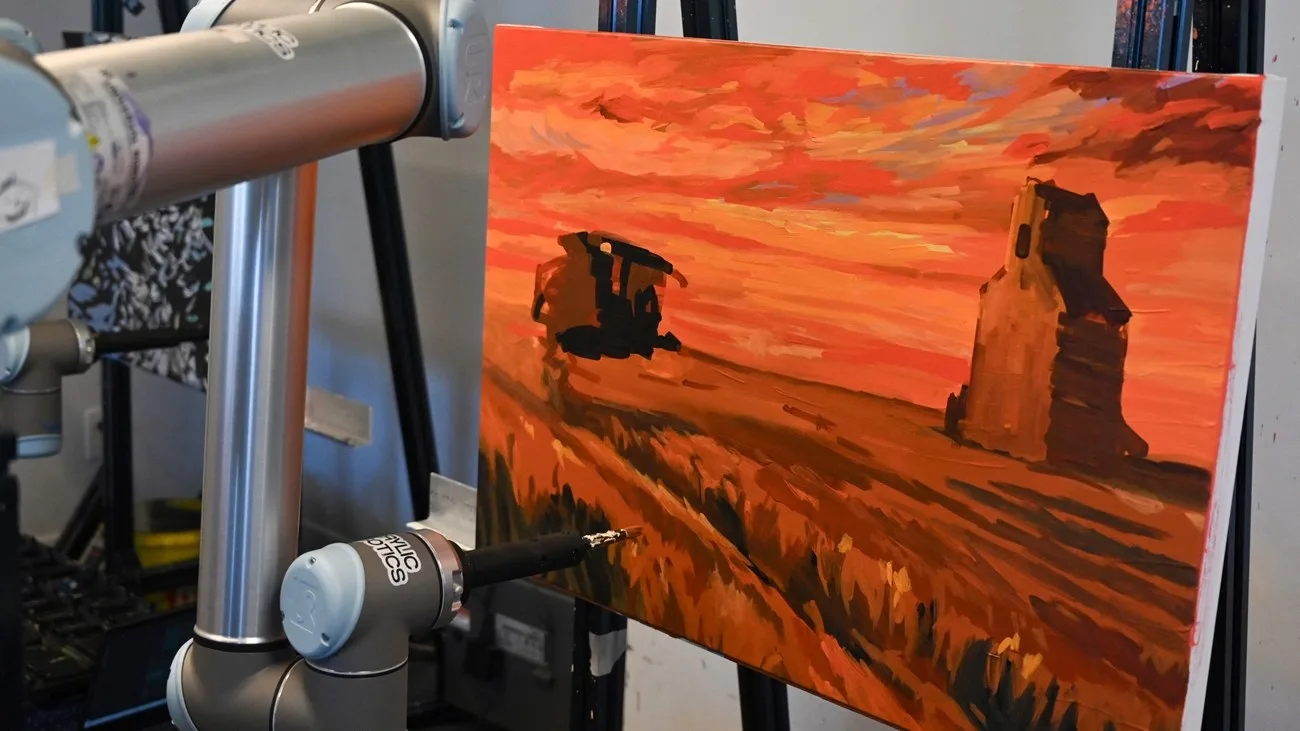 روبوت يرسم لوحات بأسلوب بشري