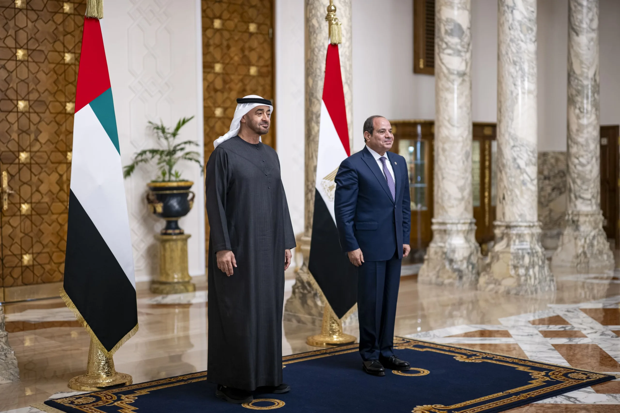 رئيس دولة الإمارات والرئيس المصري