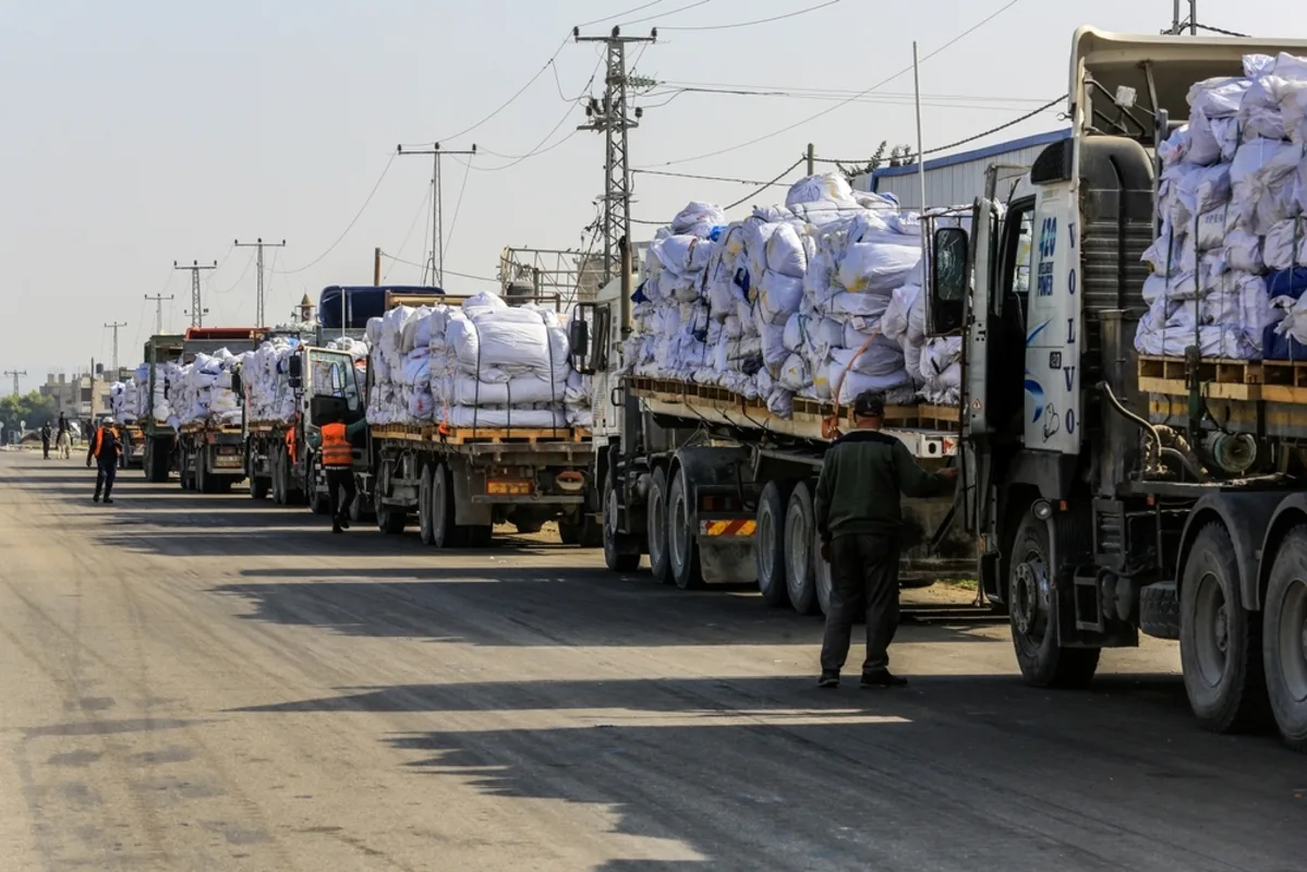 قافلة مساعدات مصر إلى غزة