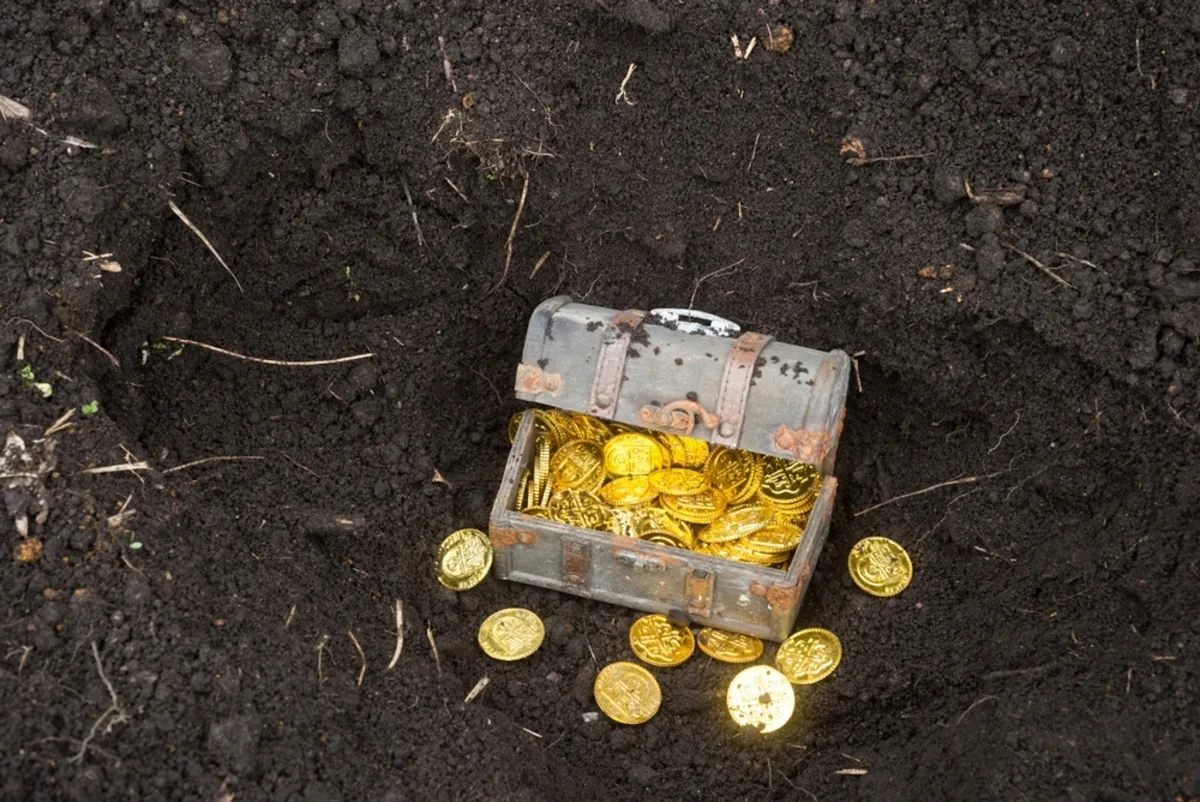 800 ألف دولار ذهب مدفون في حديقة منزل فرنسي