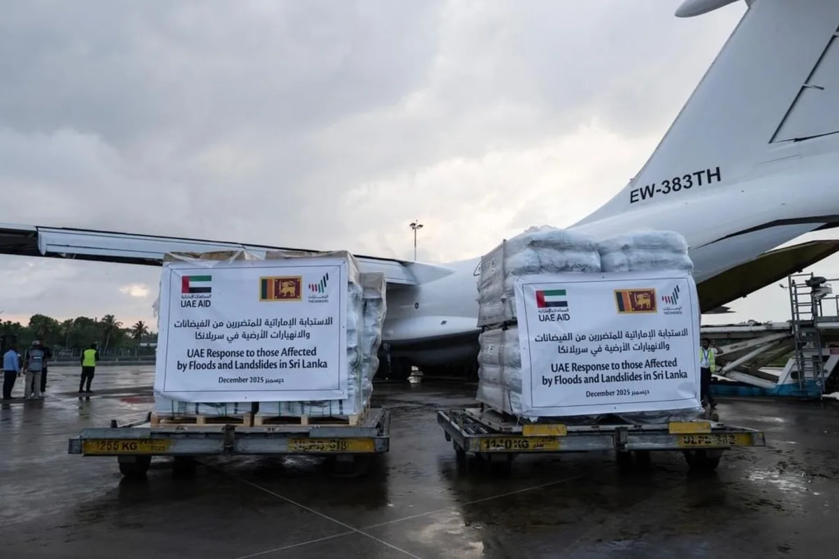 الإمارات تعزز جهودها الإنسانية بإرسال طائرة المساعدات السابعة إلى سيريلانكا