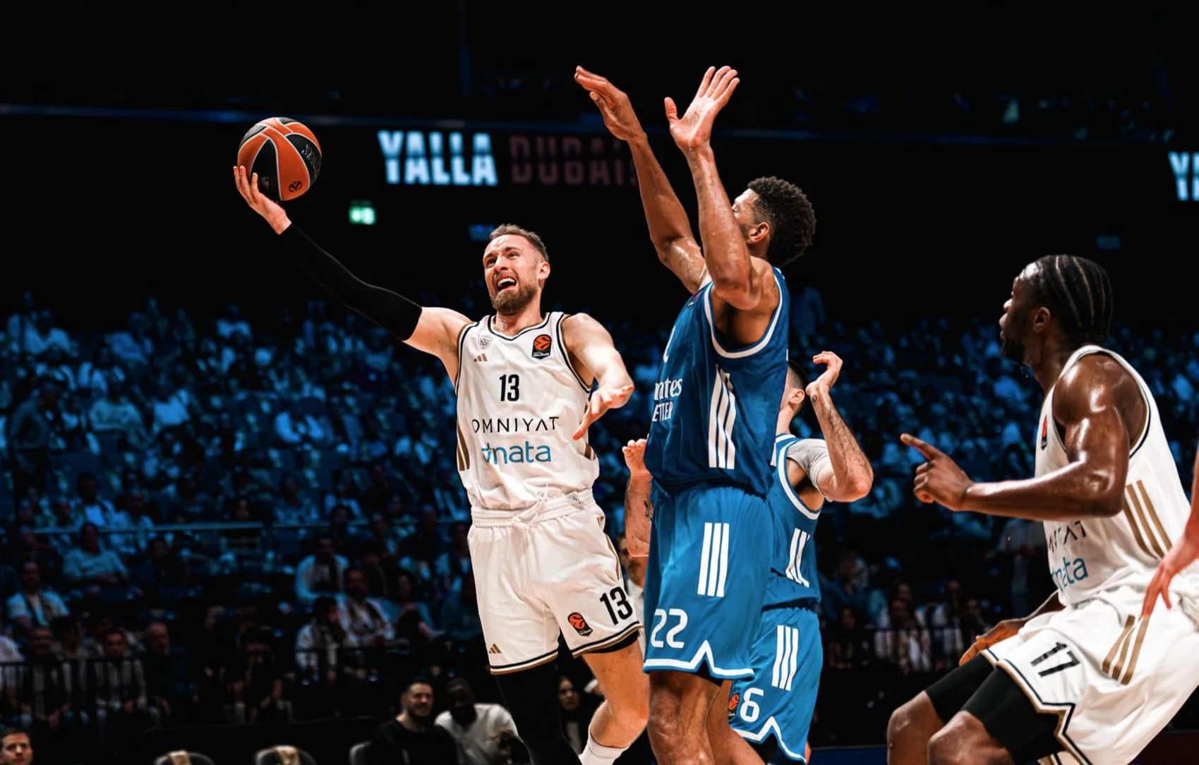 دبي لكرة السلة يتغلب على ريال مدريد في قمة مثيرة باليوروليغ
