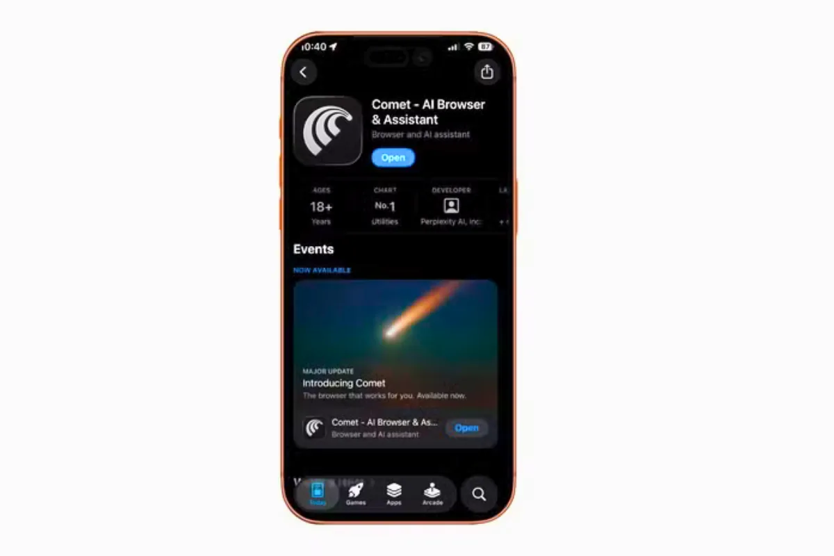 متصفح Comet من Perplexity يصل إلى آيفون مجانًا