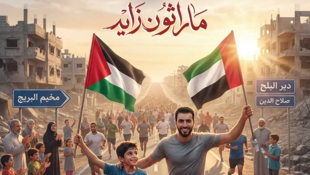 “الفارس الشهم 3” تطلق ماراثون زايد في غزة بمشاركة 500 متسابق