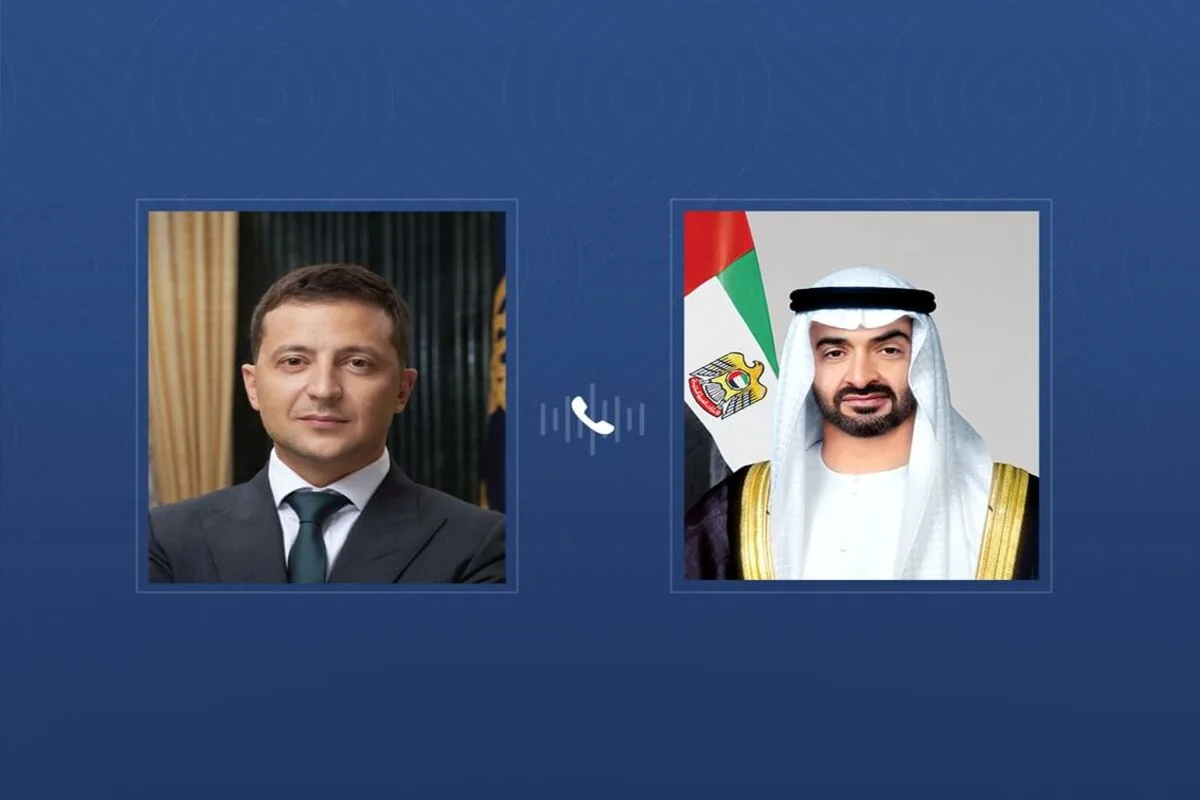 الرئيس الأوكراني يدين الهجمات الإيرانية على الإمارات خلال اتصال هاتفي مع رئيس الدولة