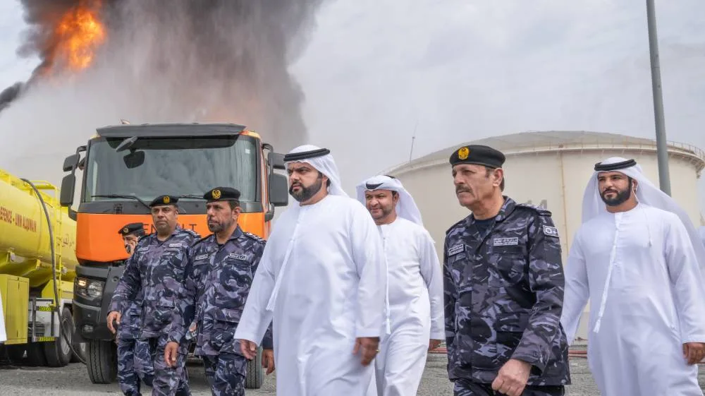 سمو الشيخ محمد بن حمد الشرقي يثني على جهود فرق العمل الميدانية في الفجيرة للصناعات البترولية