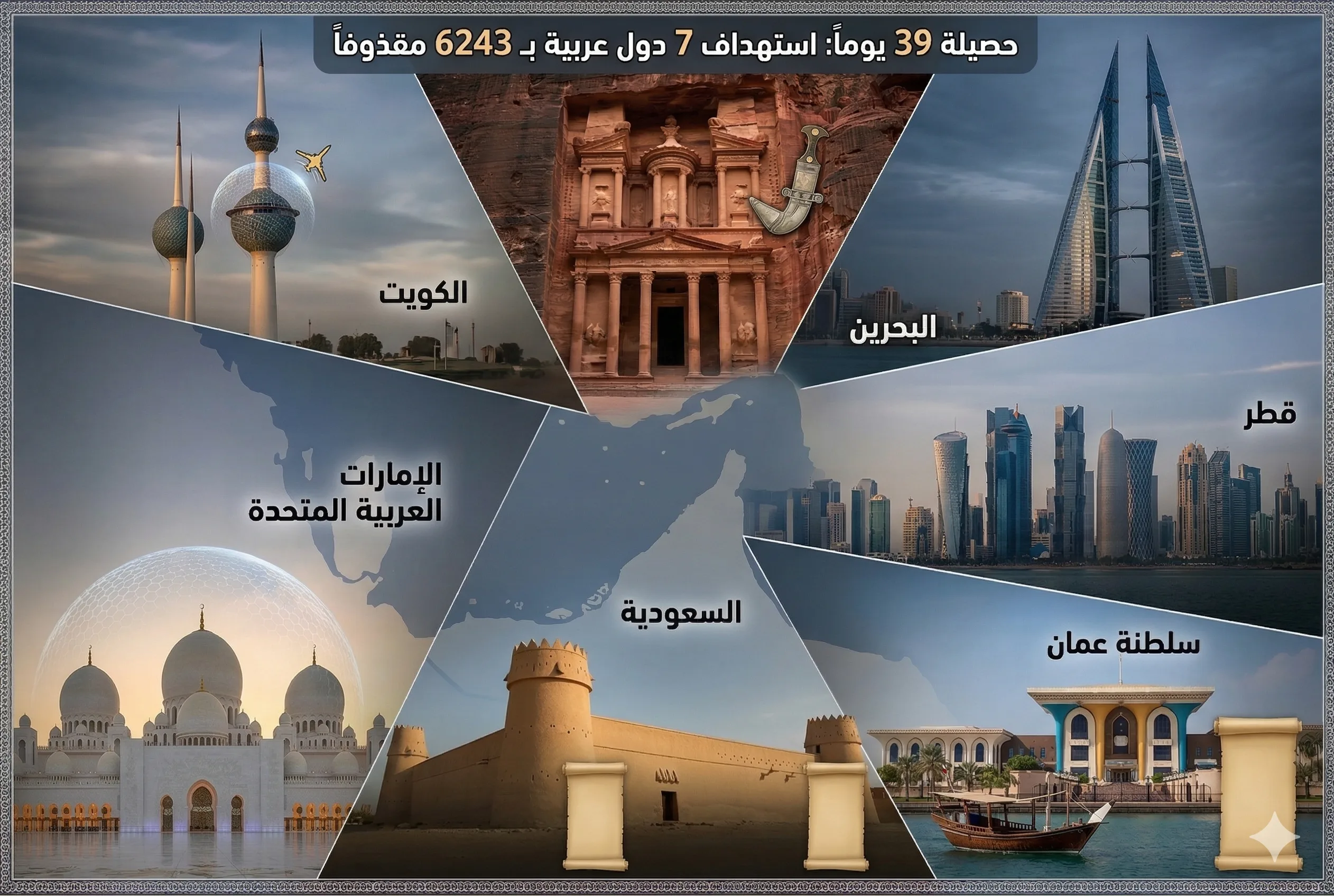 آلاف الصواريخ والمسيرات خلال 39 يوماً.. حصيلة الهجمات الإيرانية على الدول العربية