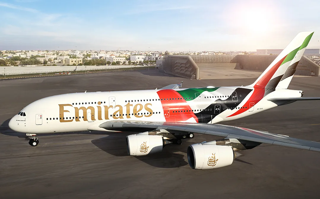 طيران الإمارات تكشف عن تصميم فريد لكسوة طائرة A380