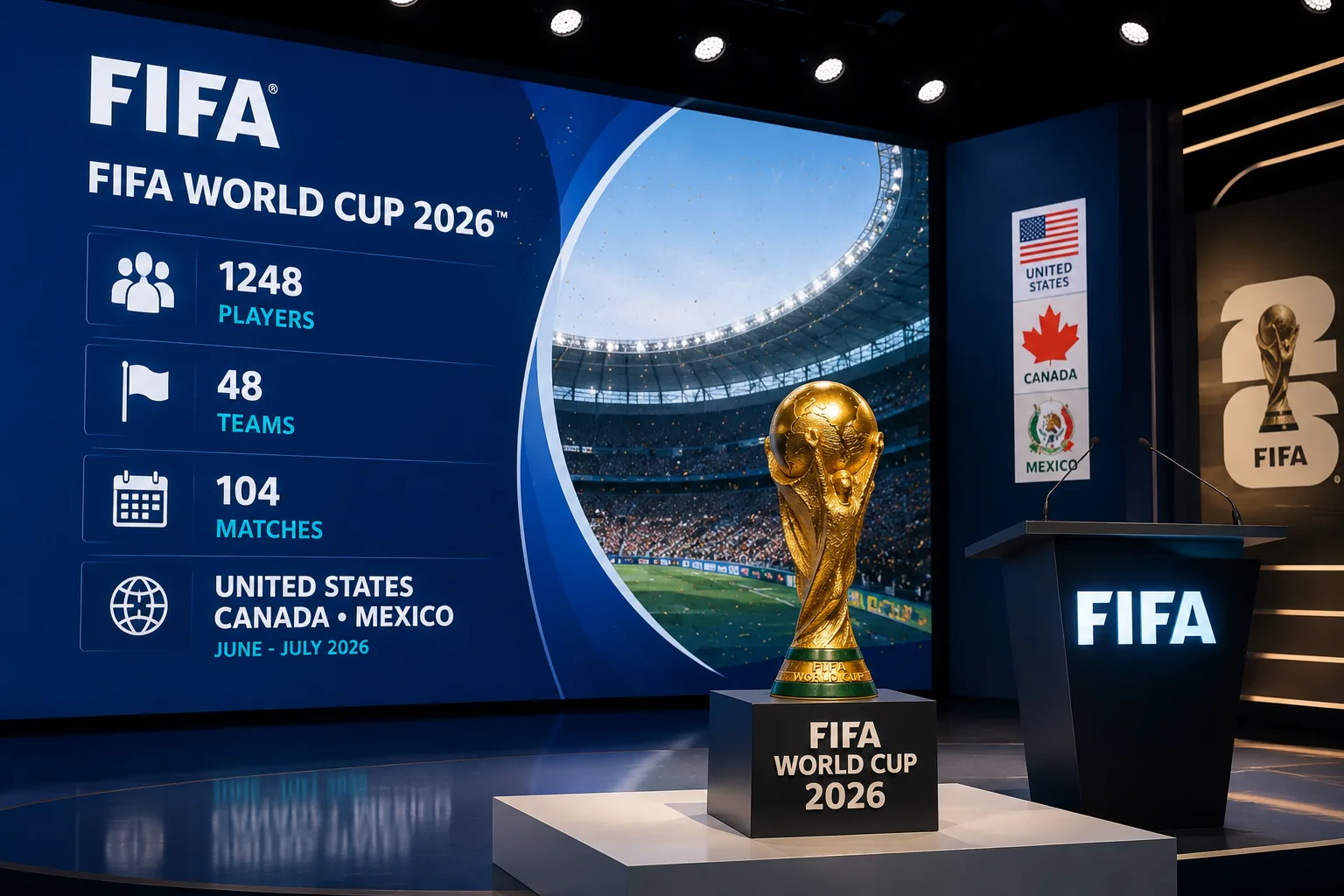فيفا يعلن قوائم مونديال 2026 بمشاركة 1248 لاعباً من 48 منتخباً