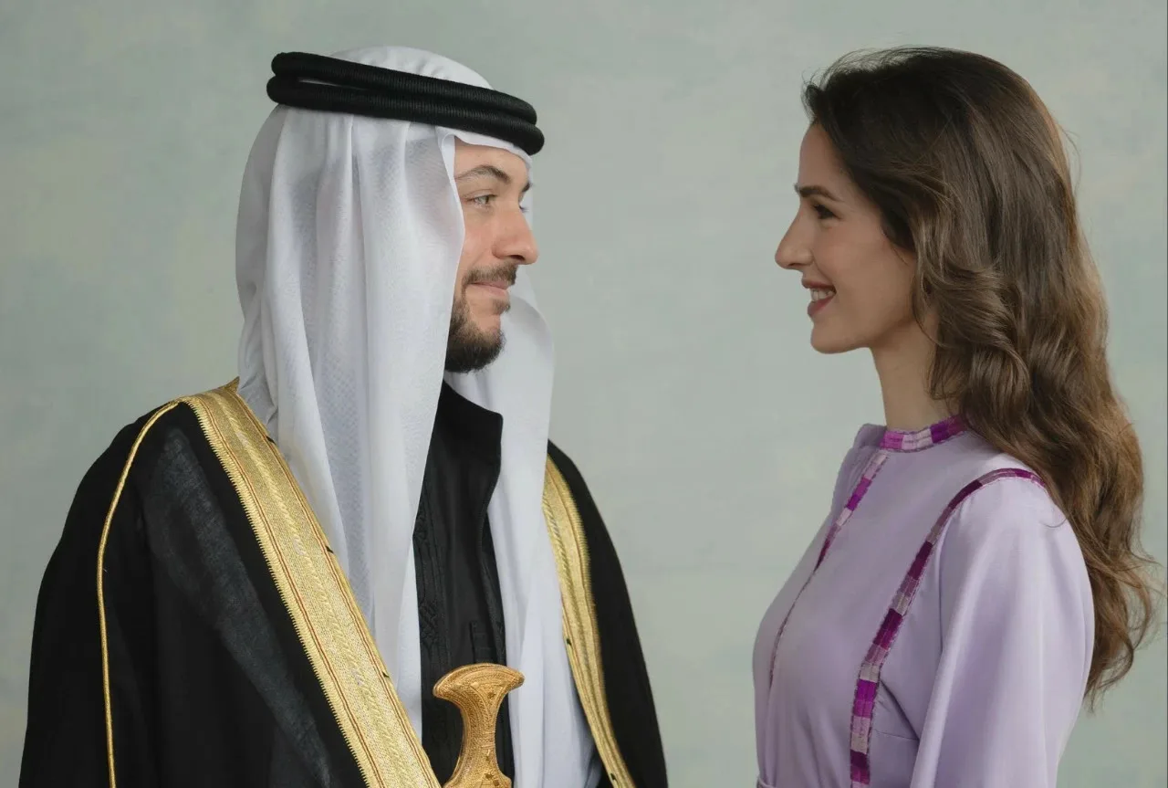 الأميرة رجوة الحسين تحتفل بذكرى زواجها الثالثة بثوب أردني تقليدي