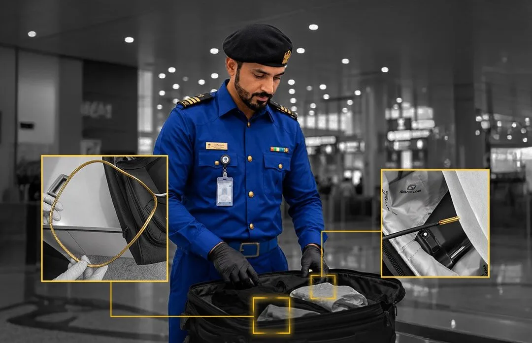 جمارك دبي تحبط تهريب 460 جراماً من الذهب الخام عيار 24 داخل حقيبة سفر